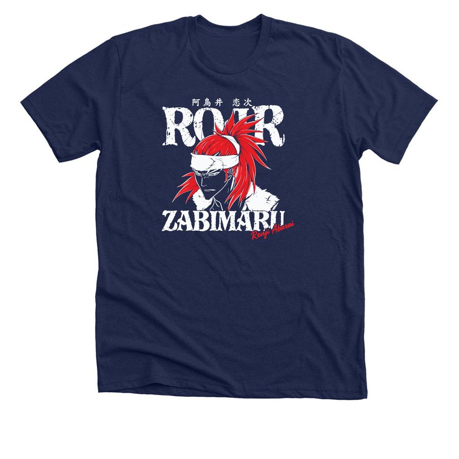 Bleach Roar Zabimaru Shirt, a Solid Navy Blend Premium Unisex Tee