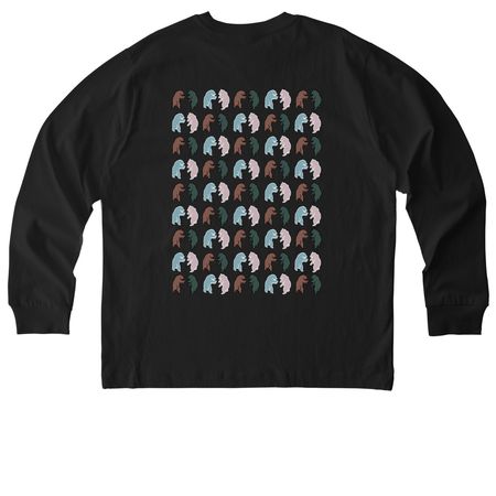 Oversized Back-piece, a Black Stanley/Stella Unisex Freestyler Heavyweight Long Sleeve Tee