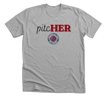 PitcHER, a Athletic Heather Premium Unisex Tee