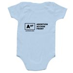 Cry and Poop Onesie, a Light Blue Infant Onesie (back-view)