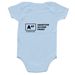 Cry and Poop Onesie, a Light Blue Infant Onesie (back-view)