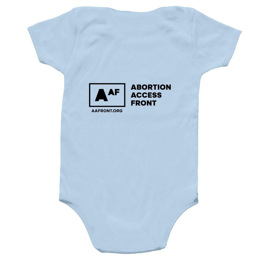 Cry and Poop Onesie, a Light Blue Infant Onesie (back-view)