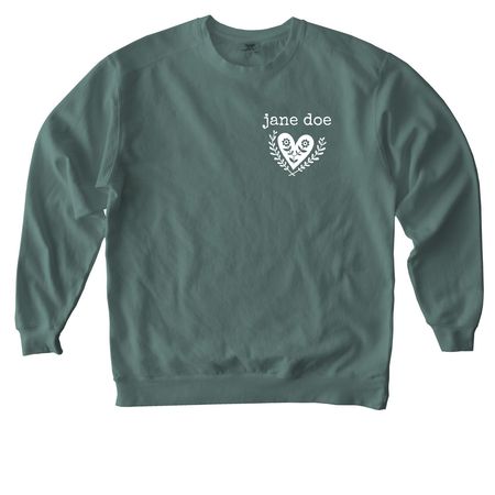 jane doe Long Sleeve, a Blue Spruce Comfort Colors Crewneck Sweatshirt