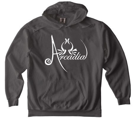 Original Arcadia, a Pepper Comfort Colors Pullover Hoodie