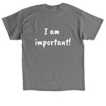 Affirmation Tee, a Charcoal Classic Unisex Tee (back-view)