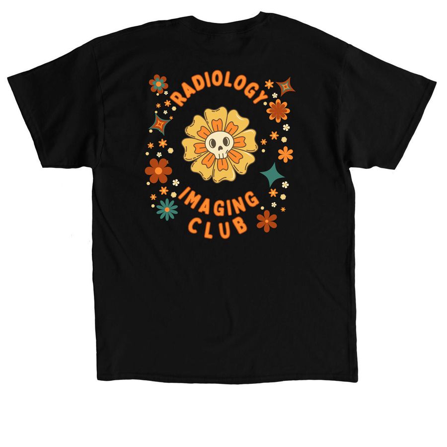 Flower Power, a Black Classic Unisex Tee (back-view)