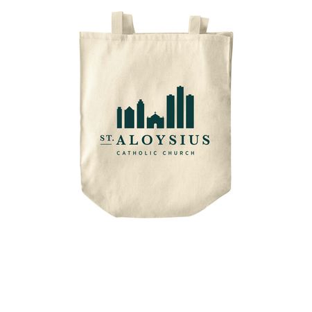 Saint Aloysius Merch, a Natural Over-the-Shoulder Shopping Tote Bag