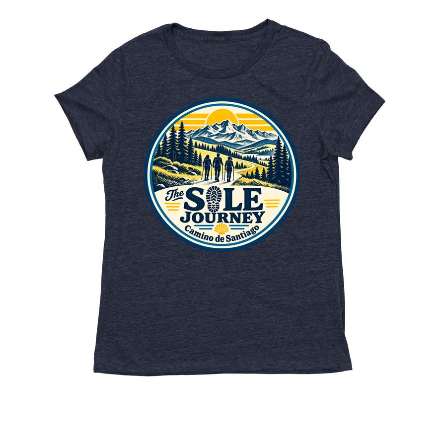 The Sole Journey (Camino De Santiago), a Rebel Blue Allmade Eco Triblend Women?s Tee