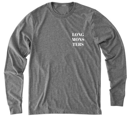 GUS - Longmonsters Text - Light, a Aluminum Grey Allmade Eco Triblend Long Sleeve Tee