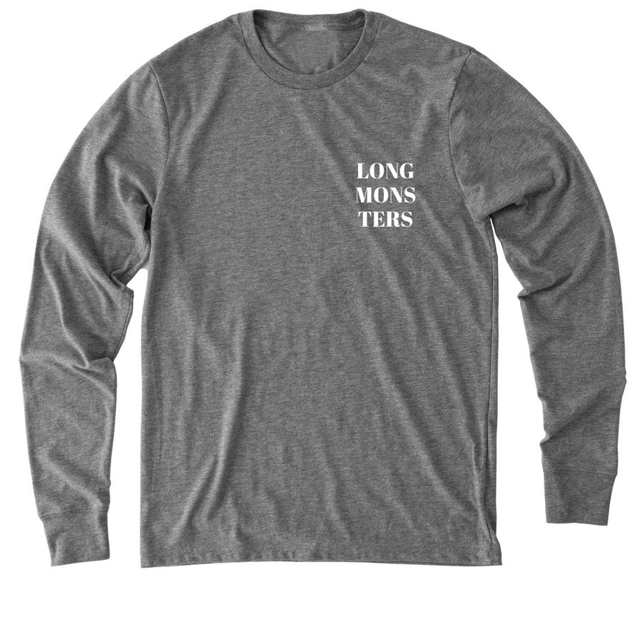 GUS - Longmonsters Text - Light, a Aluminum Grey Allmade Eco Triblend Long Sleeve Tee