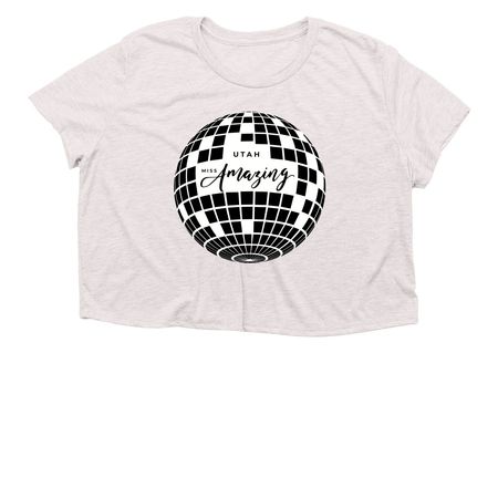 2026UtahReps, a Heather Dust Women?s Flowy Cropped Tee
