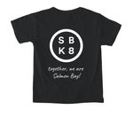 Salmon Bay Shirts, a Black Comfort Colors Youth Tee (back-view)