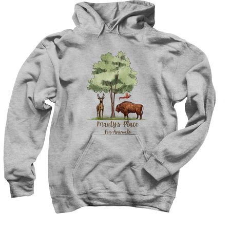 Marty's Place- in color, a Sport Grey Pullover Hoodie