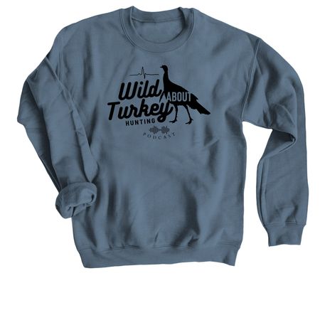 Podcast Logo, a Indigo Crewneck Sweatshirt