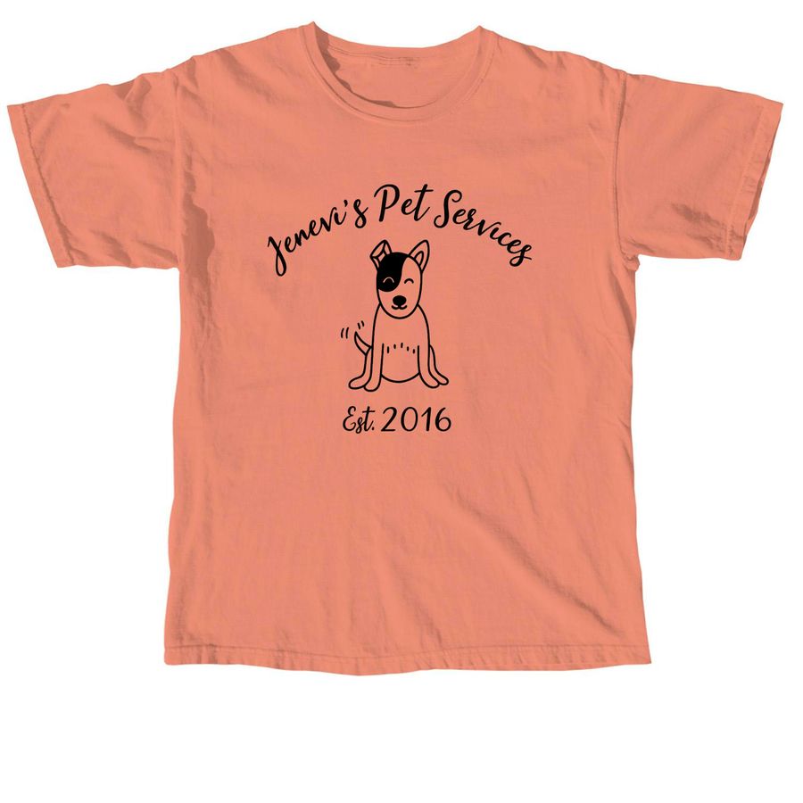 Jenevi's Pet Services Merch 7, a Terracotta Comfort Colors Unisex Tee