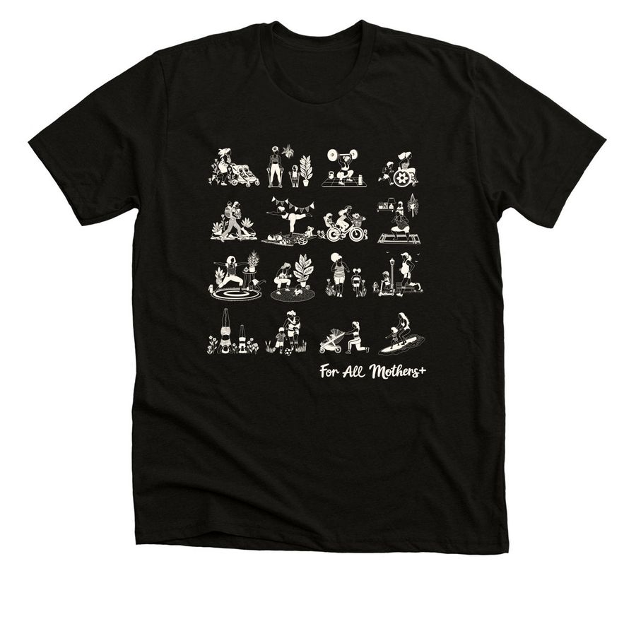 MomForward Movement, a Solid Black Blend Premium Unisex Tee