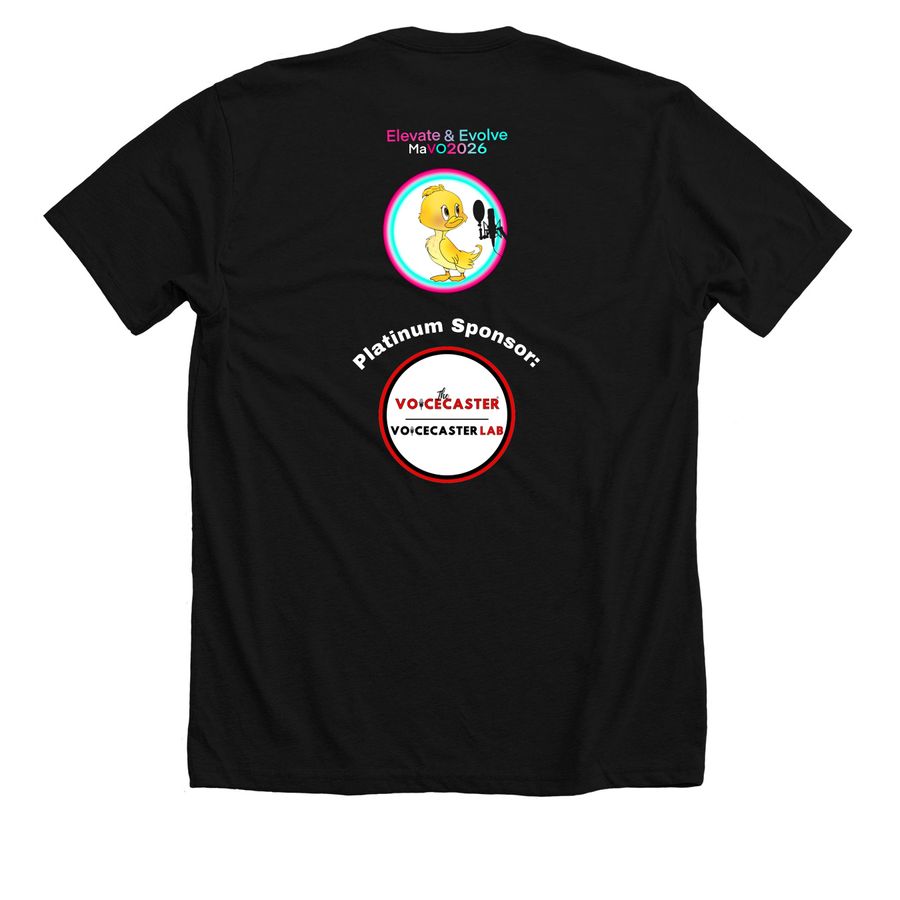 MAVO2026 Elevate & Evolve&nbsp;, a Solid Black Blend Premium Unisex Tee (back-view)