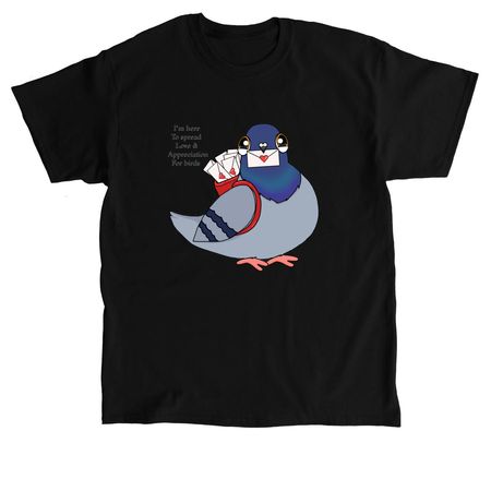 Pigeon love, a Black Classic Unisex Tee