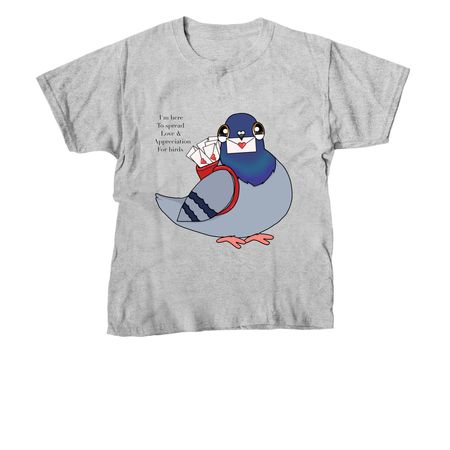 Pigeon love, a Sport Grey Youth Unisex Tee