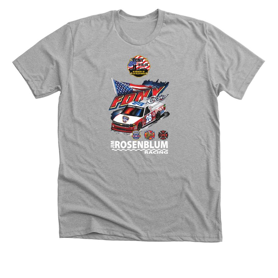 FDNY Racing Tribute to the 9/11 Fallen Heroes, a Athletic Heather Premium Unisex Tee