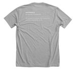 Antifragile, a Athletic Heather Premium Unisex Tee (back-view)