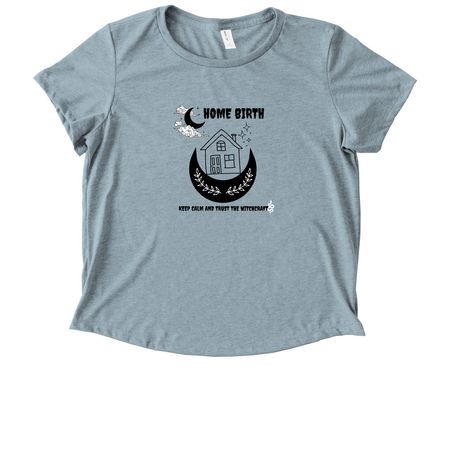 Home birth isn't spooky, a I Like You Blue Allmade Eco Triblend Women?s Scoop Neck Tee