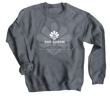 Doup Gardens, a Dark Heather Crewneck Sweatshirt