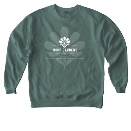 Doup Gardens, a Blue Spruce Comfort Colors Crewneck Sweatshirt