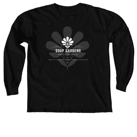 Doup Gardens, a Black Comfort Colors Long Sleeve Tee