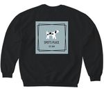 Spot's Place.&nbsp;, a Black Softstyle Crewneck Sweatshirt (back-view)