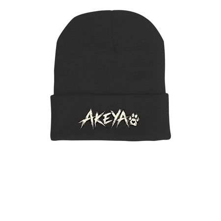 AKEYA'S MEMORIAL COLLECTION | BEANIE, a Black Printed Cuffed Beanie