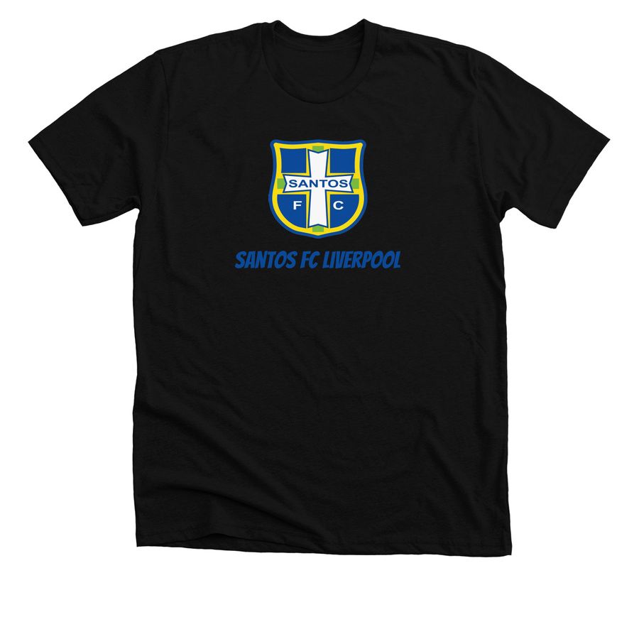 Fuel the Future: Santos FC Liverpool, a Solid Black Blend Premium Unisex Tee