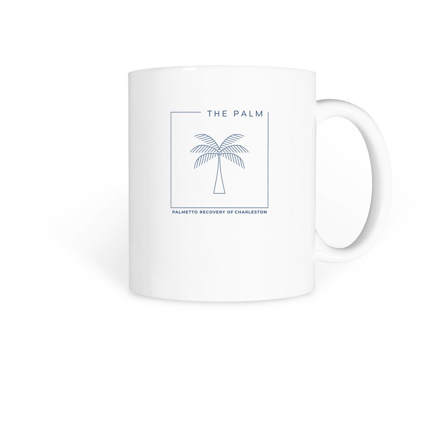 The Palm Mug, a White Coffee Mug