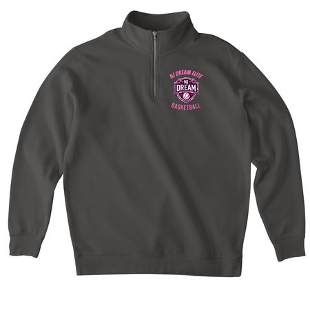 Girls Logo Collection, a Asphalt Midweight Quarter Zip Pullover