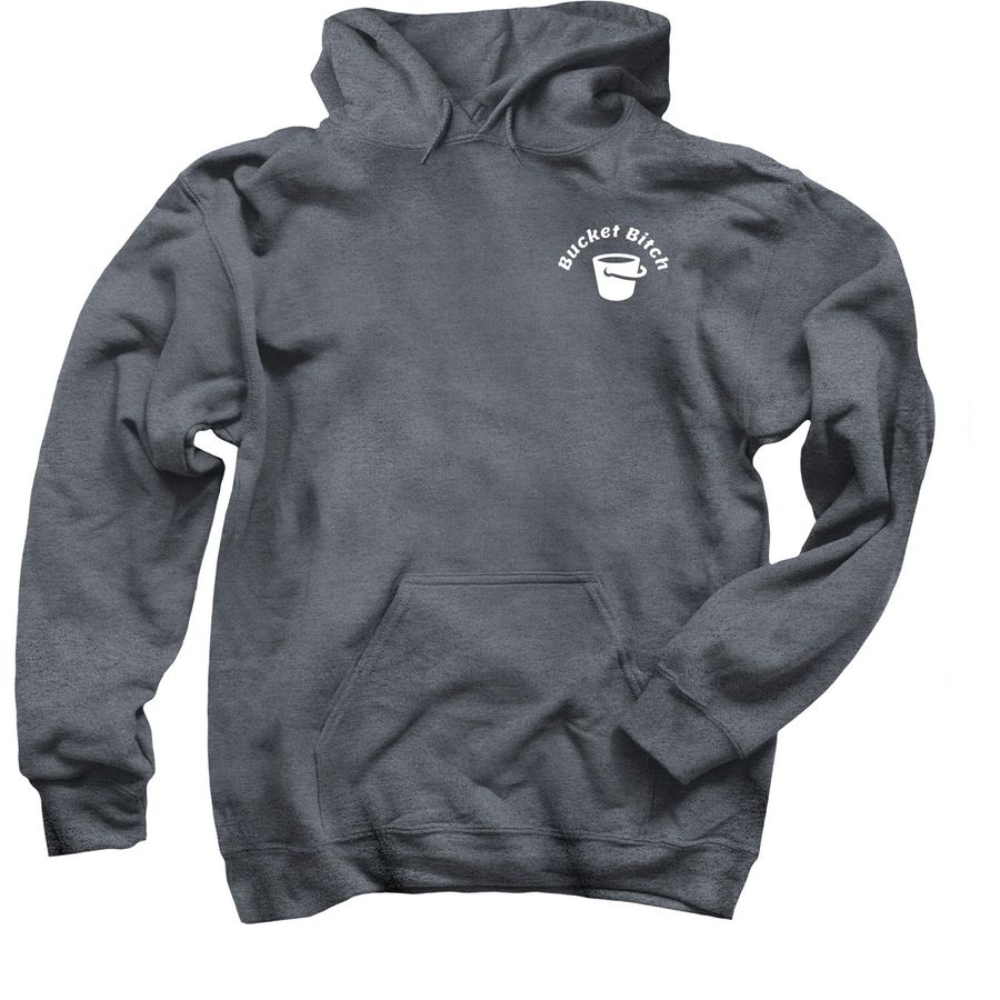 Spotlight bucket b!tch, a Dark Heather Pullover Hoodie