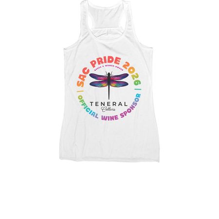 Staff Pride Shirts, a White Women's Racerback