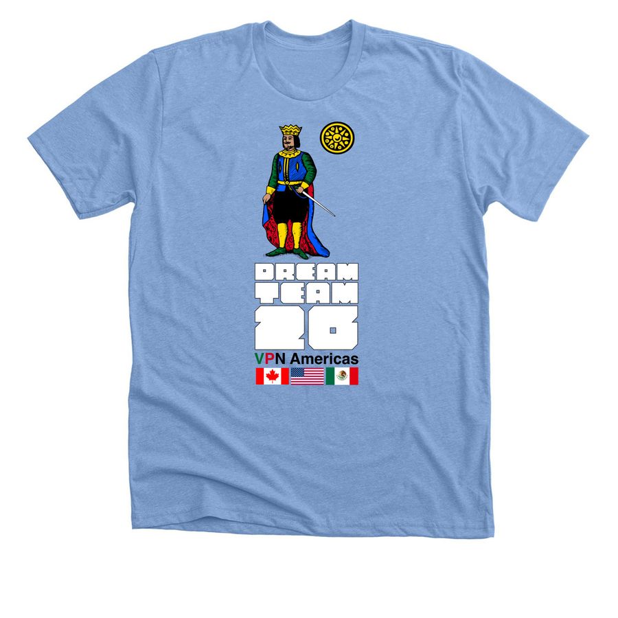 Official VPN Team T-Shirt, a Heather Carolina Blue Premium Unisex Tee