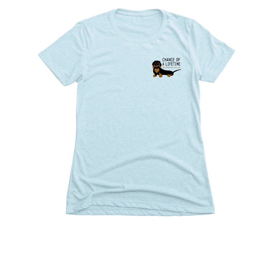 COALDR Left Chest Logo, a Ice Blue Women's Slim Fit Tee