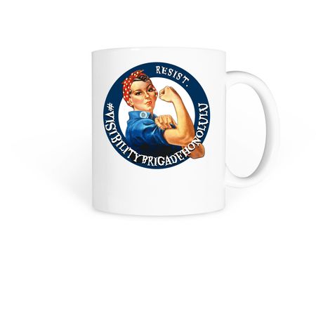 Visibility Brigade Honolulu Supporter Merch, a White Coffee Mug (back-view)