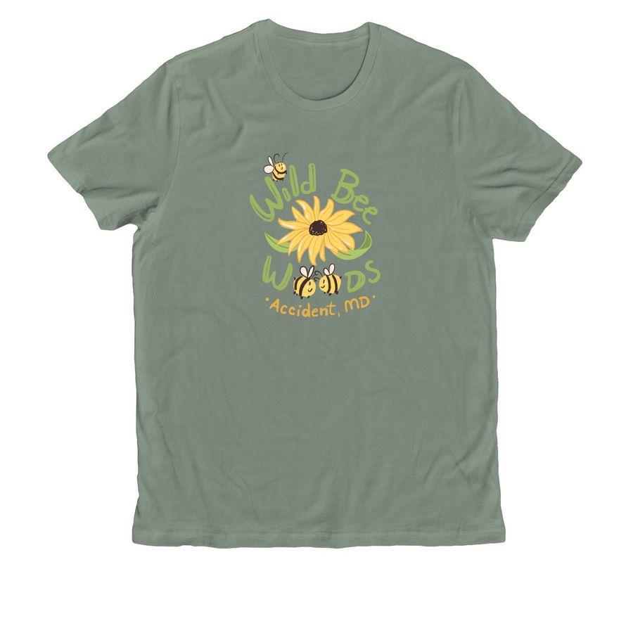 Wild Bee Woods, a Matcha Green Allmade Organic Cotton Unisex Tee