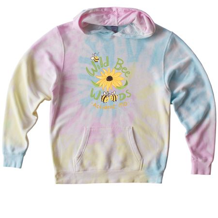 Wild Bee Woods, a Sunset Swirl Youth Tie Dye Pullover Hoodie