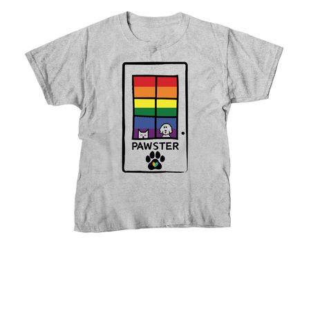 2026 Pawster Pride Shirt, a Sport Grey Youth Unisex Tee