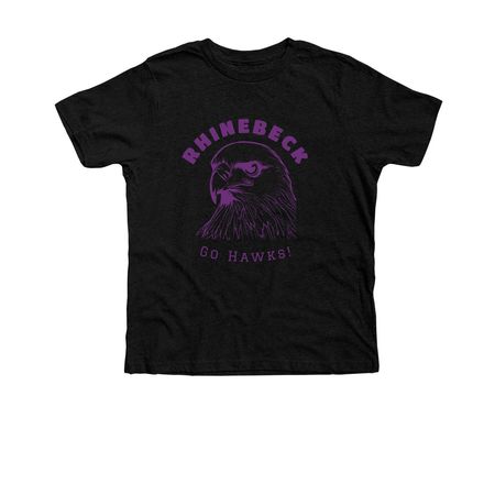 Color Me Hawk proud--Now in Purple!, a Black Heather Premium Youth Tee