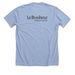 Le Bonheur Facility Dog, a Heather Baby Blue Premium Unisex Tee (back-view)