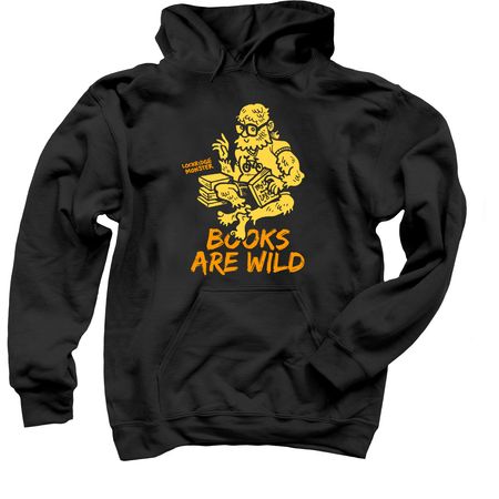 Iowa Cryptid Series - Lockridge Monster, a Black Pullover Hoodie