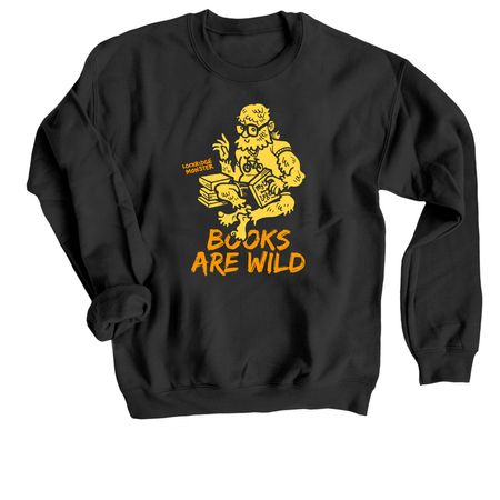 Iowa Cryptid Series - Lockridge Monster, a Black Crewneck Sweatshirt