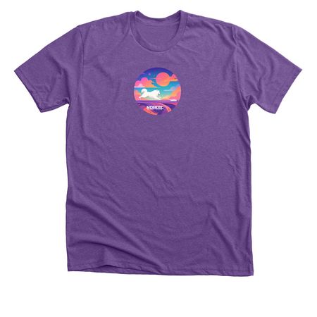 Samoyed FastCAT Collection, a Heather Team Purple Premium Unisex Tee