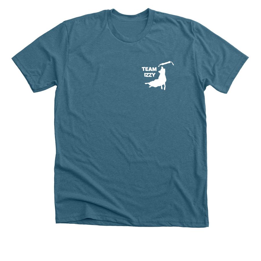 Izzy nationals white, a Heather Deep Teal Premium Unisex Tee