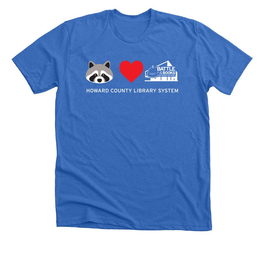 Battle of the Books, a Heather True Royal Premium Unisex Tee