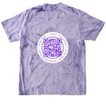Sunny Ministries Logo- White, QR Code on Back, a Amethyst Comfort Colors Colorblast Tee (back-view)
